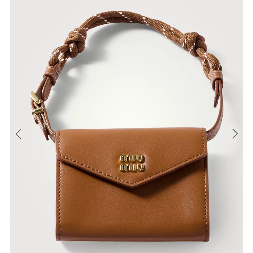 Miu Miu Tan Leather Mini Bag brand new RFID authentic